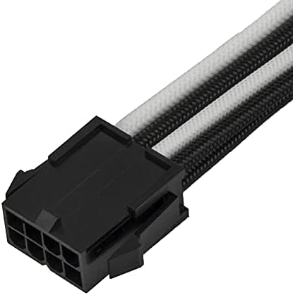 Silverstone SST-PP07E-EPS8BW Güç Kaynağı Uzatma Kablosu 30 cm EPS 8-Pin EPS / ATX 4 + 4-Pin Siyah + Beyaz