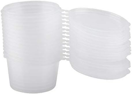 Plastik Tek Kullanımlık Porsiyon kapaklı bardaklar 100 ml 4 oz Şeffaf Sos Bardak Sufle Baharat Çeşni Kutusu Örnekleme Fincan