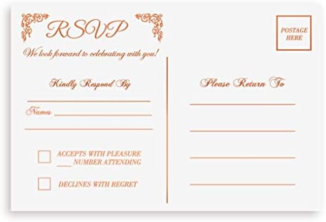 Düğün için RSVP Kartpostallar Gül Altın Folyo 4 x 6 Responde Kartları, RSVP Cevap, Düğün, Prova, Bebek Gelin Duş, Doğum Günü,