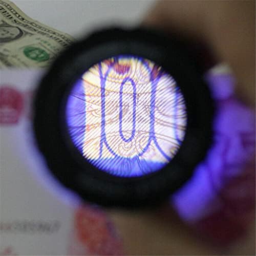 Siyah tanımlama 30X büyüteç 3 LED 3 UV ışık optik cam Lens takı büyüteç