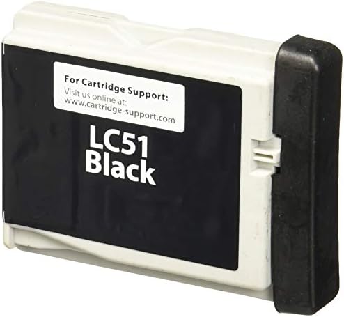 ÇİĞ Yeniden Üretilmiş Siyah Mürekkep Kartuşu (Brother LC51BK için Alternatif) (500 Verim)