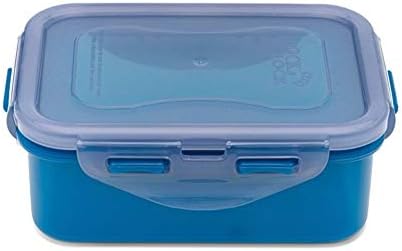 Eko Gıda Saklama Kabını Kilitle ve Kilitle, BPA İçermez, Bulaşık Makinesinde ve Derin Dondurucuda Güvenli, 850ml, Rastgele