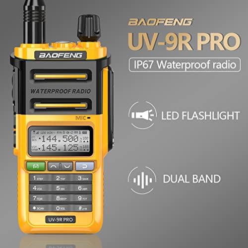 BAOFENG UV - 9R PRO Dual Band İki Yönlü Radyo Toz Geçirmez Su Geçirmez IP67 Telsiz Walkie Talkie 5 W Yükseltilmiş Versiyonu UV-9R