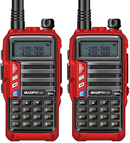 2 Paket BAOFENG Radyo UV-S9 Dual Band El Taşınabilir İki Yönlü Radyo Walkie Talkie (Kırmızı)