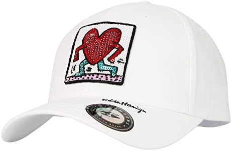 WİTHMOONS Beyzbol Şapkası Pop Art Pırıltılı Kalp Yama Şapka CR11262