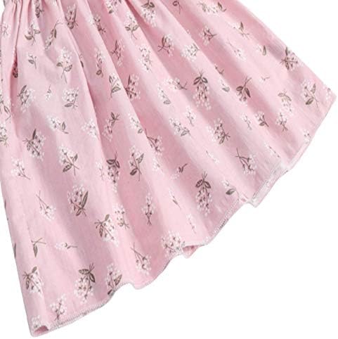 Toddler Bebek Kız Elbise Rahat Kolsuz Sevimli Tatlı Çiçek Prenses Elbise Yaz Elbise