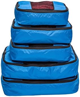 TravelWise Bagaj Paketleme Organizasyon Küpleri 5 Paket, Mavi, 2 Küçük, 2 Orta, 1 Büyük