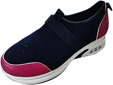 XTBFOOJ Kadın Moda Platformu Sneaker Loafer'lar üzerinde Kayma Düz Tekne Ayakkabı Kama Topuk Tenis yürüyüş ayakkabısı hava yastığı