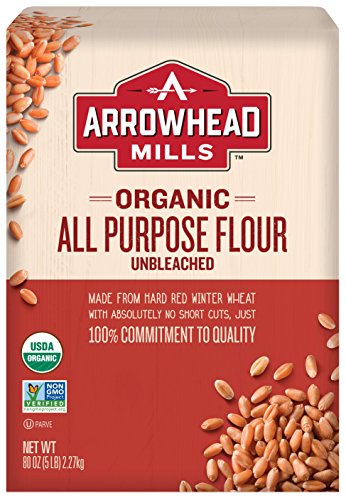 Arrowhead Mills Organik Ağartılmamış Çok Amaçlı Beyaz Un, 5 Pound Çanta