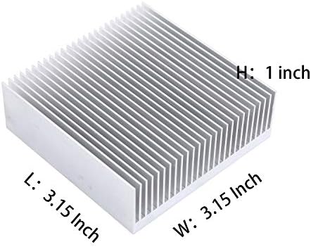 Alüminyum ısı emici 3. 15x3. 15x1 inç / 80x80x27mm soğutucu radyatör devre soğutma soğutucu 26 yüzgeçleri-Şerit