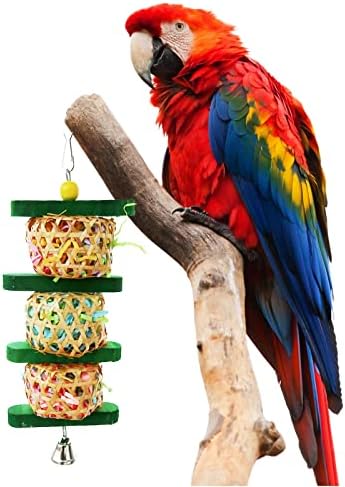Baoblaze Kuş Çiğneme Oyuncaklar Renkli Papağan Kafesi Isırık Oyuncaklar Finch Conures Afrika Gri