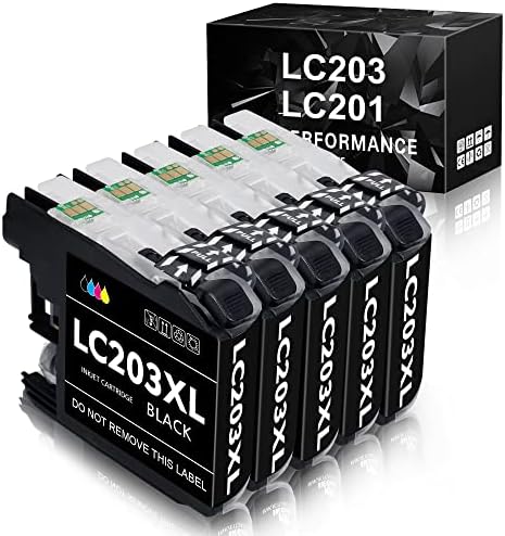 Uyumlu LC203BK Mürekkep Kartuşu Değiştirme için Brother LC203 LC201 LC203XL LC201XL ile kullanmak için MFC-J460DW J480DW J485DW