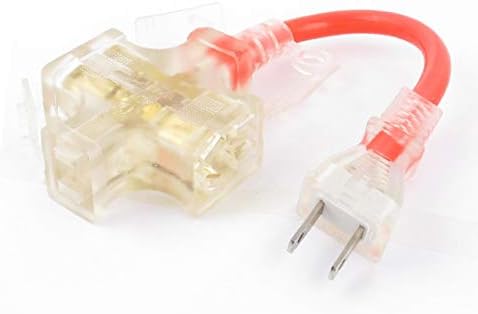 X-DREE ABD Plug AC 125 V 15A AU ABD Soket 3 Outlet Güç Dönüştürücü Kablosu Kırmızı (Enchufe de EE. ULUDAĞ. C-A 125 ν 15A a Cable