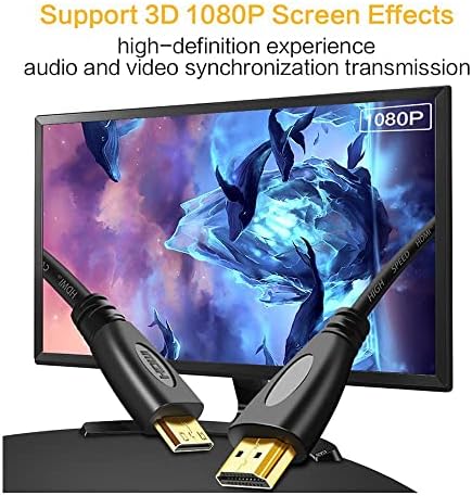 HDMI Uyumlu Mini HDMI Uyumlu Kablo Yüksek Hızlı Altın Kaplama Fiş 1.4 1080 p 3D Erkek HDTV Tablet Projektör için-5 m
