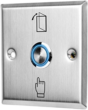 LSSJJ Kapı Çıkış Düğmesi Basma - Paslanmaz Çelik Kapı Açma Anahtarı,Kapı Erişim Kontrol Sistemi Çıkış Düğmesi Gösterge ışığı