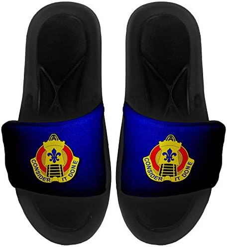 ExpressİtBest Yastıklı Slide-On Sandalet / Erkekler, Kadınlar ve Gençler için Slaytlar-ABD Ordusu Ulaştırma Kolordusu, Şube Amblemi