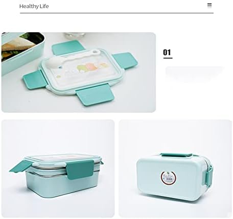 HEQC Bento Kutusu, Stil Çıkarılabilir Bölmeleri Öğle Yemeği Kutusu Sızdırmaz Gıda Depolama Sandviç Aperatifler Yetişkinler için