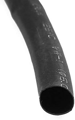 EuısdanAA 6mm Dia 2: 1 ısı Shrink boru tüp Sleeving Tel Kablo Siyah 12 M Uzunluk (6mm de diámetro 2:1 tubo termorretráctil que