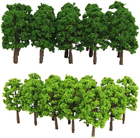 Baoblaze 40 PCS 8 cm Modeli Ağacı Düzeni için Karayolu, Kum Masa Yapımı, Mimari Sahne Süslemeleri 1: 150 Ölçekli