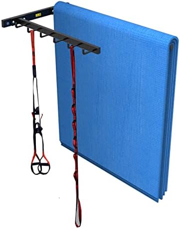 Ağır Duvar Asılı Çubuk için Yoga Mat / Yoga Kayışı / Elastik Halat/ Direnç Bandı, egzersiz Paspaslar Depolama Raf Standı Tutucu