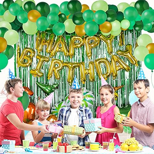Dinozor Doğum Günü Partisi Süslemeleri, 158 Pcs Dinozor Parti Malzemeleri için Çocuk Erkek, Dinozorlar Balonlar Kemer Çelenk