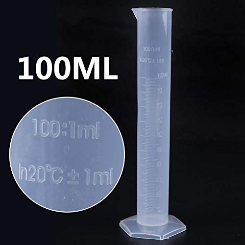 YXQ 100 Ml Mezun Silindir Kapasiteli Sıvı Ölçüm Laboratuvarı test tüpü Şeffaf Polipropilen Plastik (2 Adet)