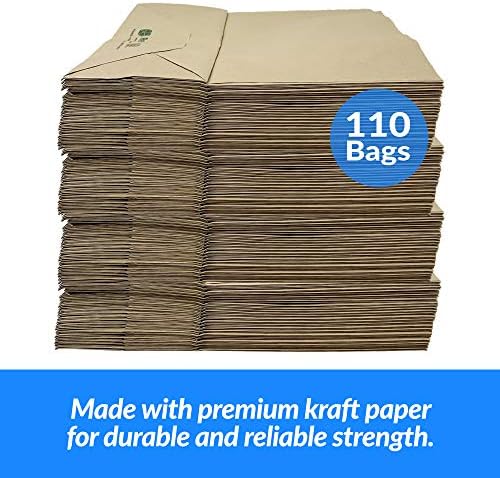 Reli. Kulplu Kağıt Torbalar/ 110 Adet, Toplu / 10 x 5 x13 / Kahverengi Kağıt Hediyelik Çantalar / Alışveriş için Kraft Kağıt