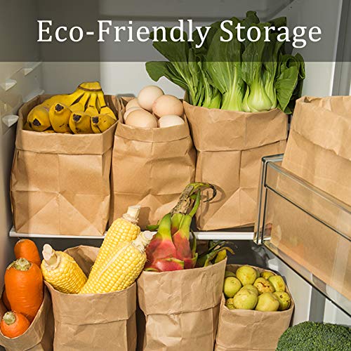 Küçük İşletmeler için Kahverengi Kağıt Öğle Yemeği Çantaları 50 Sayım Kağıt Torbaları Toplu Geri Dönüşümlü