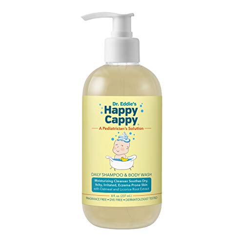 Dr. Eddie's Happy Cappy Çocuklar için Günlük Şampuan ve Vücut Yıkama, Kuru, Kaşıntılı, Hassas, Egzamaya Eğilimli Cildi Yatıştırır,