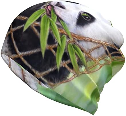 allynyst Sevimli Panda Bere Şapka Erkekler & Kadınlar için Türban Bandı Yumuşak Uyku Kap boyun ısıtıcı