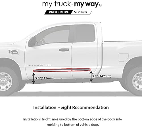 My Truck My Way Hibrid Gövde Yan Kalıp Trim (Uyar) Nissan Titan King Cab 6.6 ' Kutu -2021 / Özel Hibrit Kaplama! / Lüks Kapı