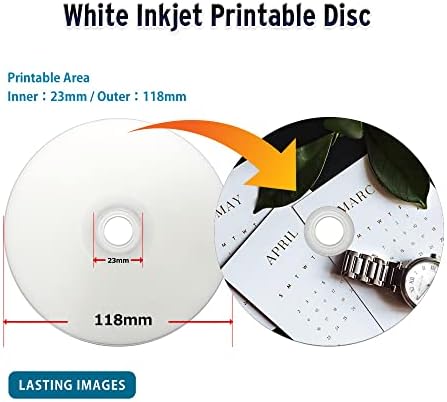 PlexDisc Suya Dayanıklı Parlak Beyaz Mürekkep Püskürtmeli Yazdırılabilir BD-R DL 6x50gb Blu-ray, 10 Disk Mili