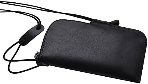 BlackBerry DTEK60 siyah sığır deri Mini Messenger çanta Case yastıklı kapak kaplı kol kabuk