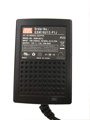 GSM18U12-P1J, AC/DC Adaptör-Duvara Montaj - 18 Watt: 12V @ 1.5 A-Tıbbi (2 Ürün)