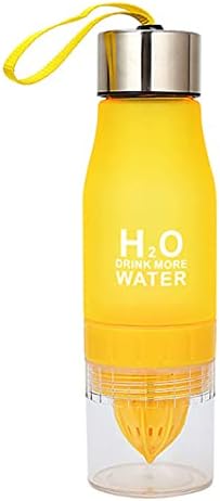 650 ML Hafif Limon Şişe Açık Spor Seyahat Demlik Suyu Meyve Hamuru Su Şişeleri için Sağlıklı Içme, Sarı