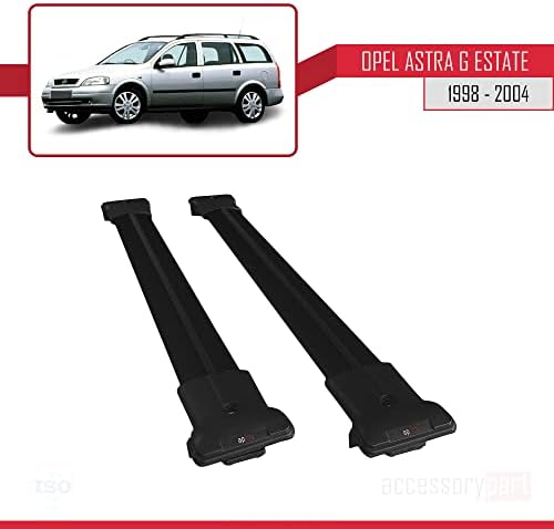 accessorypart Çapraz Bar ıçin Opel Astra (G) SW 1998-2004 Çatı Raflar Araba Üst Bagaj Taşıyıcı Rayları Siyah