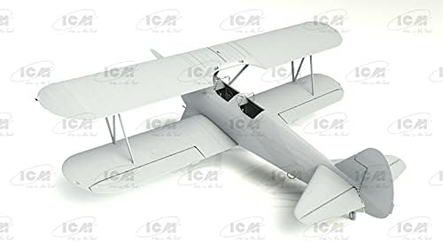 Stearman PT-17 / N2S-3 Kayıt Eğitim Uçağı 1/32 Ölçekli Plastik Model Seti ICM 32050 Gri Küçük