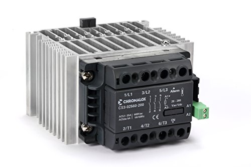 Chromalox 316603 CS Serisi Güç Kontrolörleri, CS3-04060-102 40 Amper, 600 VAC Voltaj, 5-32 VDC, Fan (120 VAC)