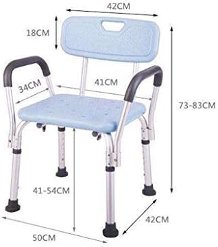 XLTFZY duş sandalyesi Duş Tezgahı Tuvalet Küvet Taşınabilir Ağır Küvetler Yastıklı Kol Dayama ve Sırt, Yaşlı Engelliler için,