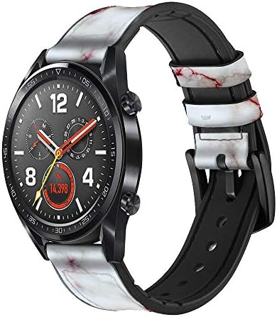 CA0507 Kanlı Mermer Deri ve Silikon akıllı saat Band Kayışı Kol Saati Smartwatch akıllı saat Boyutu (20mm)
