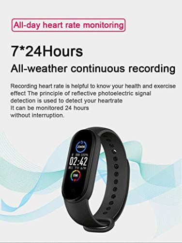 M5 Akıllı Bant, Kalp Hızı Monitörü ile Akıllı Renkli Ekran Etkinlik Tracker İzle, adım Kalori Sayacı, Bilgi Almak, Kadınlar ve