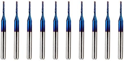 Çapaksız Freze Uçları Karbür Pratik freze kesicisi Mavi Mısır Kesici Dayanıklı PCB için Uygun 1.5 inç Uzunluğunda (1.2 mm)