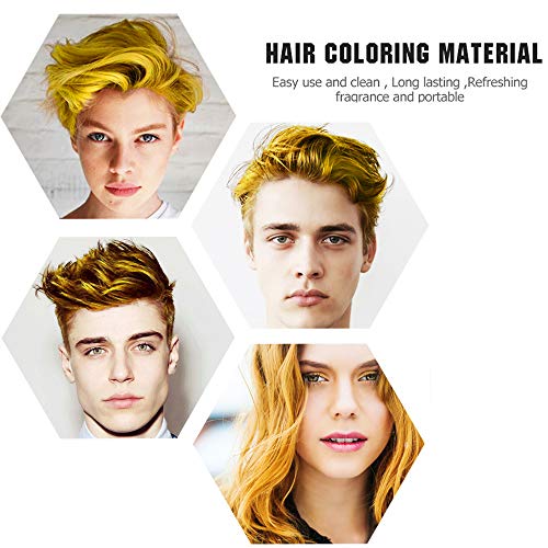Saç Rengi Balmumu Pomatlar 4.23 oz Doğal Saç Boyama Balmumu Malzemeleri Tek Kullanımlık Saç Şekillendirici Killer Kül Cosplay,