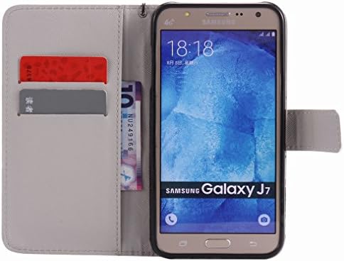 Samsung Galaxy için J7/ J700 Durumda, Ougger Cüzdan Kapak Kart Yuvası Premium PU Deri Flip Case Manyetik Tampon Kılıfı Kılıf