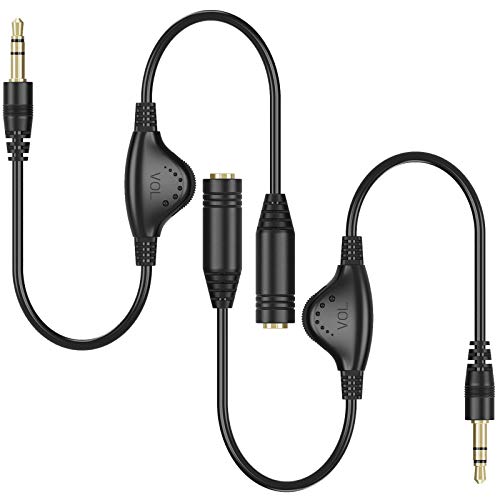 3.5 mm Kulaklık Uzatma Kabloları, PChero 2 adet 3.5 mm Erkek Kadın Stereo Ses Uzatma Kablosu Ses Ayarı Kontrolü ile Smartphone