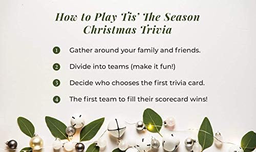 Bu Sezon Noel Trivia Oyunu - Klasik ve Orijinal - Tüm Aile İçin Harika Tatil Oyunları Yapan Noel Trivia Kartları ve Soruları