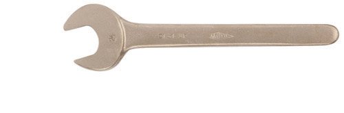Ampco Safety Tools 0196 Açık Uçlu Anahtar, Kıvılcım Çıkarmayan, Manyetik Olmayan, Korozyona Dayanıklı, 77 mm