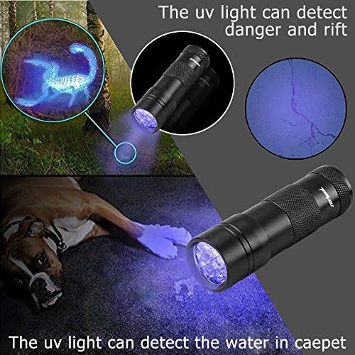 UV Algılama UV El Feneri-Evcil Hayvan Lekeleri için en iyi LED Ultra Violet Blacklight-Kedi Leke Dedektörü, Köpek Leke Dedektörü