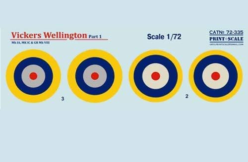 Baskı Ölçeği 72-335-1/72 Vickers Wellington Mk IA, MK IC & GR Mk VIII, Bölüm 1