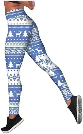 Noel Kapriler Pantolon kadın Hızlı Sıkı Bel Tayt Trendy Kalça Kaldırma Skinny Tayt Baskı Yoga Pantolon Noel Sweatpants